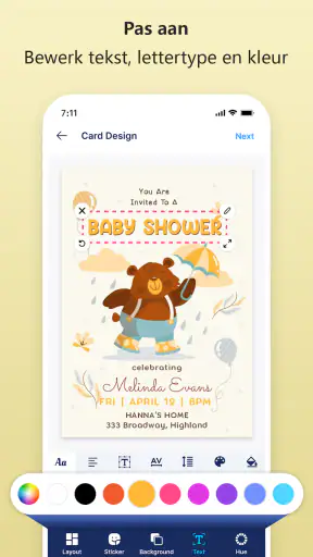 Invitation Maker: Kaartontwerp screenshot