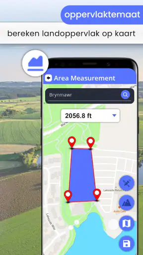 Kaart en gps-navigatieroute screenshot