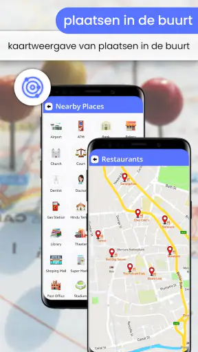 Kaart en gps-navigatieroute screenshot