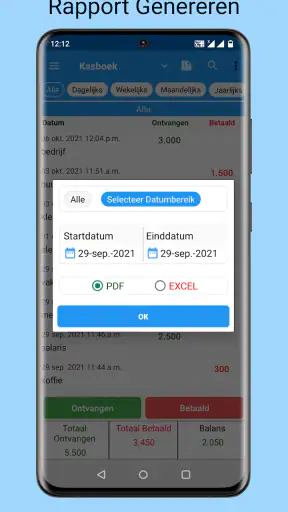 Kasboek - dagelijkse kosten screenshot