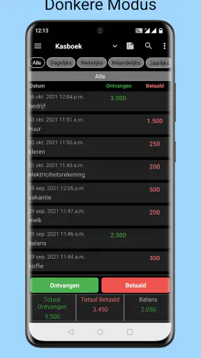 Kasboek - dagelijkse kosten screenshot