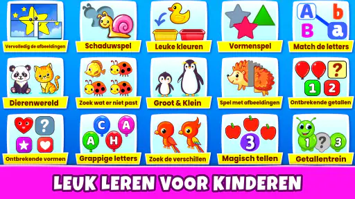 Kinderspellen: kleuren, puzzel screenshot