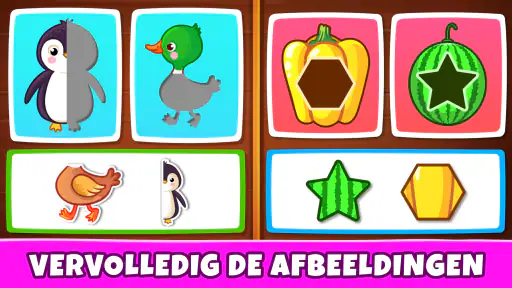 Kinderspellen: kleuren, puzzel screenshot
