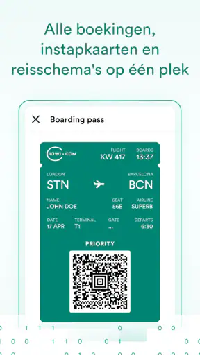 Kiwi.com - Boek Vliegtickets screenshot