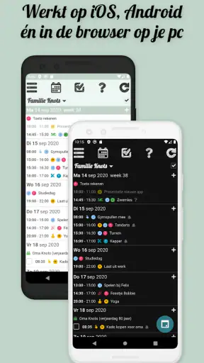 Klender, gedeelde gezinsagenda screenshot