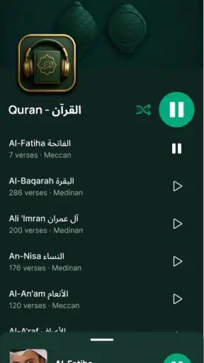 Koranspeler met audio screenshot