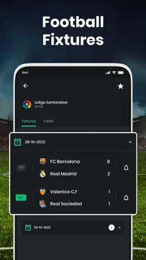 Live scores:Herinnering screenshot