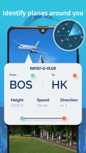 Live vluchttracker - radar screenshot
