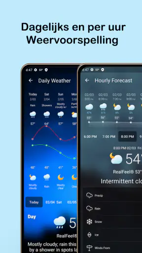 Lokale weersvoorspelling screenshot