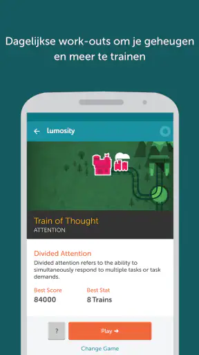 Lumosity - hersentraining screenshot