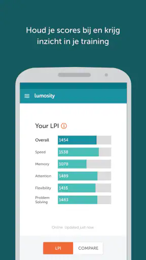 Lumosity - hersentraining screenshot