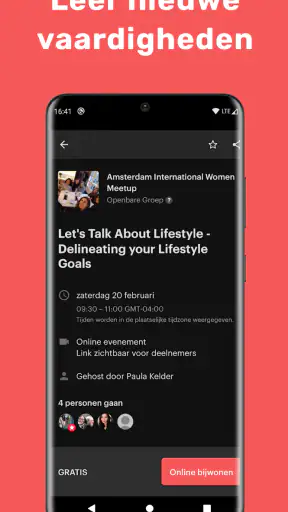 Meetup: lokale evenementen screenshot