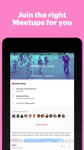 Meetup: lokale evenementen screenshot