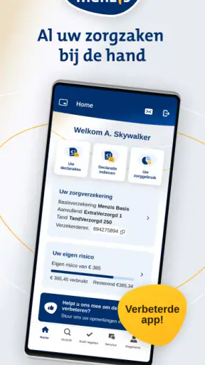 Menzis app screenshot