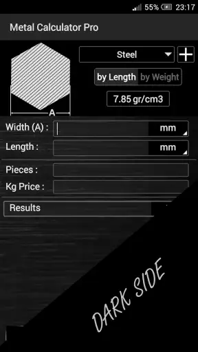 Metal Gewicht Calculator (Pro) screenshot