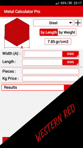 Metal Gewicht Calculator (Pro) screenshot