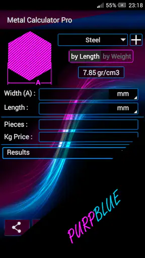 Metal Gewicht Calculator (Pro) screenshot