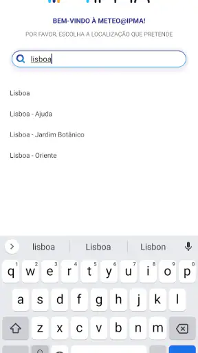 Meteo@IPMA screenshot