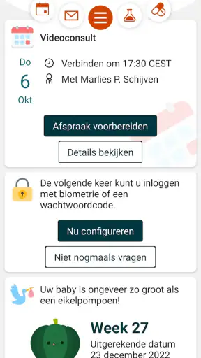 Mijn Dossier Amsterdam UMC screenshot