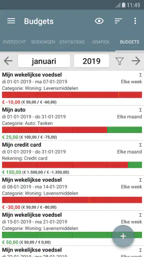 Mijn huishoudboek screenshot