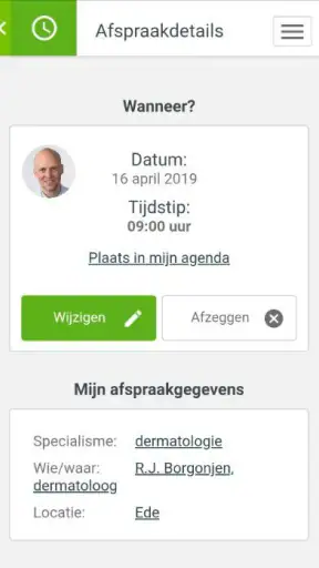 MijnZGV screenshot