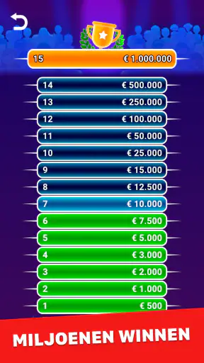 Miljonair 2025: offline trivia screenshot