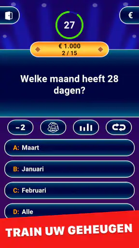Miljonair 2025: offline trivia screenshot
