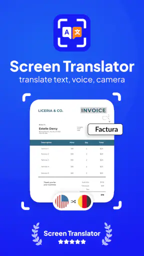Mobiele schermvertaler-app screenshot