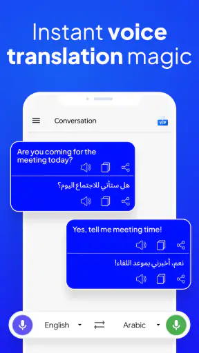 Mobiele schermvertaler-app screenshot