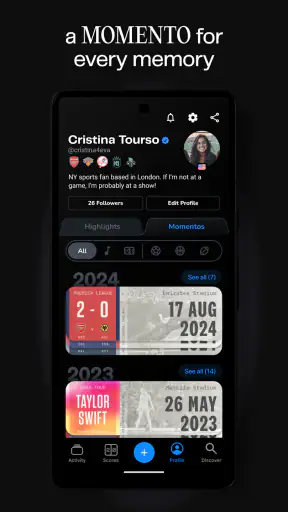 Momento: Sports & Music screenshot