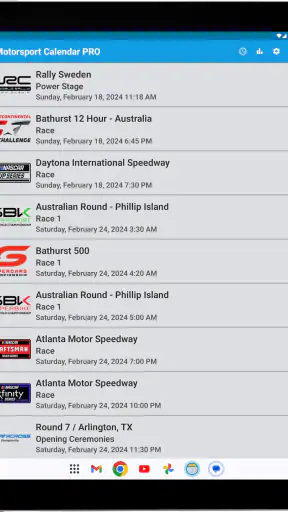 Motorsport Kalender PRO screenshot