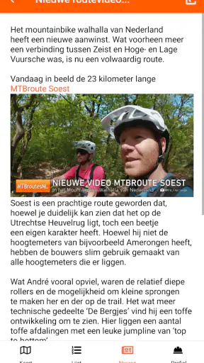 MTBroutes - Alle NL MTB routes screenshot