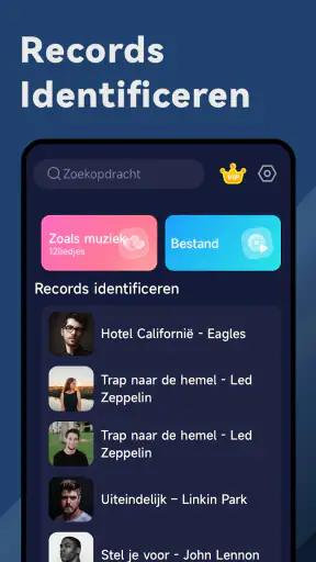Muziek Herkenning- Song Finder screenshot