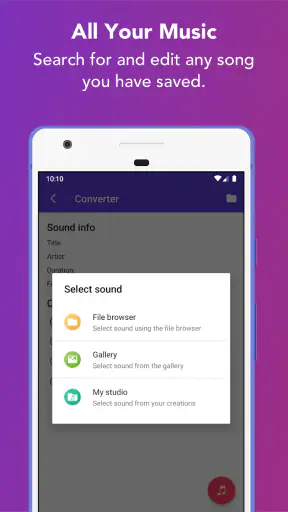 Muziekeditor screenshot
