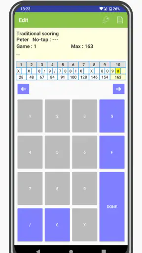 My Bowling Scoreboard Pro screenshot