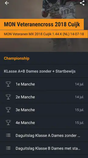 MYLAPS Speedhive screenshot