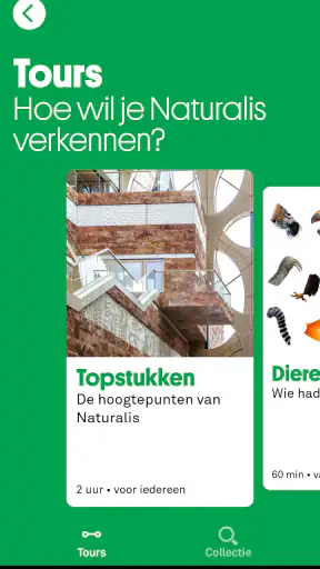 Naturalis museumapp screenshot