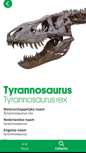 Naturalis museumapp screenshot