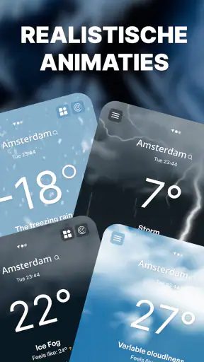 Nauwkeurig weer. Radar, widget screenshot