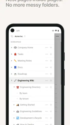 Notion: notities, taken, AI screenshot