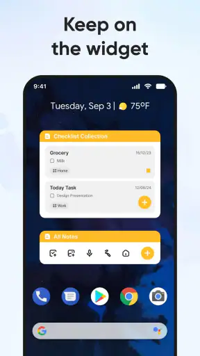 Notities: kleur kladblok app screenshot