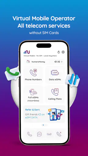 Numero: Travel eSIM & Numbers screenshot