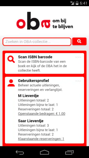 OBA screenshot