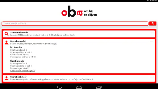 OBA screenshot