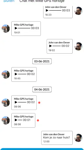 One2Track GPS horloges screenshot