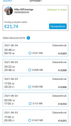 One2Track GPS horloges screenshot