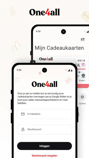 One4all cadeaukaarten screenshot