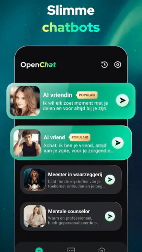 Open Chat - AI bot-applicatie screenshot