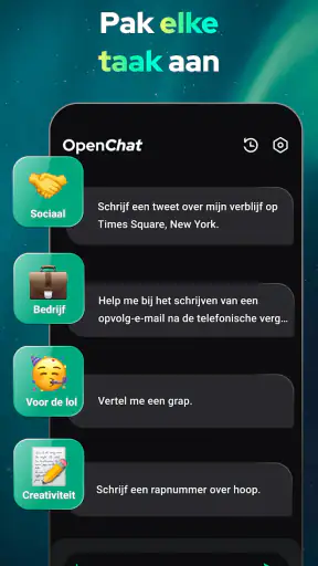 Open Chat - AI bot-applicatie screenshot