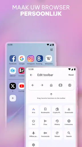 Opera-browser met AI screenshot